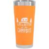 image:imageCamco Life is Better at The Campsite Stainless Steel 20 oz Tumbler with Double Wall Insulation  Great for Hot and Cold Drinks  Orange 53055