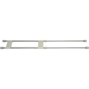 image:imageCamco 28 Double RV Refrigerator Bar Holds Food and Drinks in Place During Travel Prevents Messy Spills Spring Loaded and Extends Between 16 and 28  Gray  44075