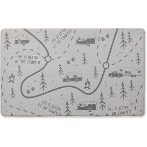 image:imageCamco Life is Better at The Campsite AntiFatigue Kitchen Mat  Features RV Map Design amp NonSlip Surface  Reduces Discomfort While Standing for Extended Time  30 x 18 x 38 in 53436