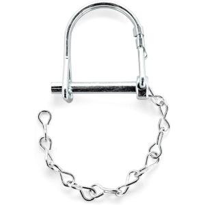 image:imageEazLift Small Coupler Lock Pin with Saver Chain  Safely secures Trailer latches  Features a Round Shaped Retainer pin  14inch Diameter  138inch usable Length  Durable Construction 48334One Size
