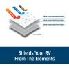 image:imageCamco Premium RV Cover Fits Travel Trailers 31feet 6inches to 34feet Extremely Durable Design That Protects Against The Elements Dark Gray with a RV Pattern Print 5639031ft 6in to 34ft