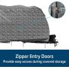 image:imageCamco Premium RV Cover Fits Travel Trailers 31feet 6inches to 34feet Extremely Durable Design That Protects Against The Elements Dark Gray with a RV Pattern Print 5639031ft 6in to 34ft