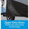 image:imageCamco ULTRAGuard Supreme RV Cover  Mini Travel Trailers Up to 13 7  Zipper Entry Doors amp Covered Air Vents  Polypropylene amp Dupont Tyvek  Storage Bag for RV Storage and Organization 56170Zipper Entry