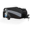 image:imageCamco ULTRAGuard Supreme RV Cover  Mini Travel Trailers Up to 13 7  Zipper Entry Doors amp Covered Air Vents  Polypropylene amp Dupont Tyvek  Storage Bag for RV Storage and Organization 56170FrontDoor Entry